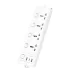 Deli CT711 4 Port 2 Meter White Power Strip